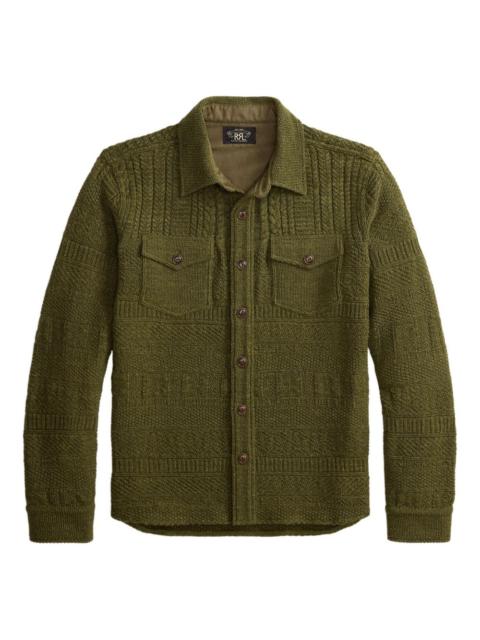RRL by Ralph Lauren buttoned cable-knit sweater