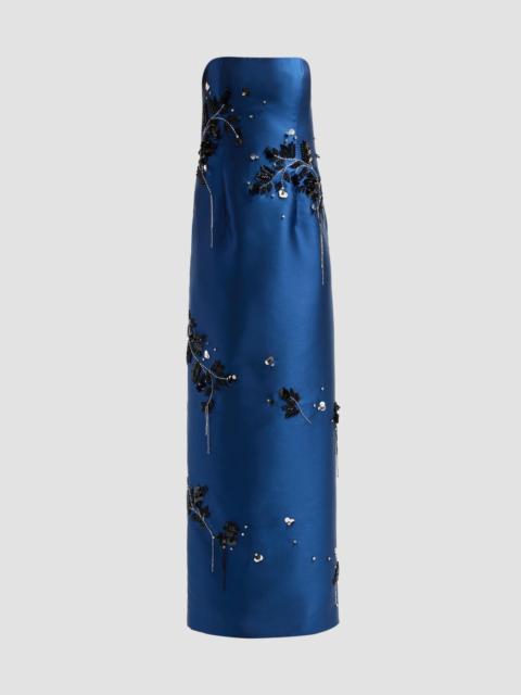 SIMKHAI Women's Zirelle Embellished Satin Strapless Column Gown - Ink