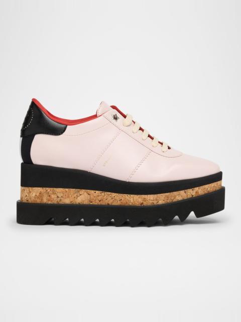 Stella McCartney Sneak-Elyse Vegan Leather Wedge Sneakers