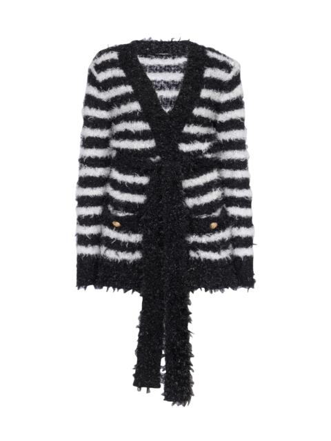 Balmain Striped knit cardigan
