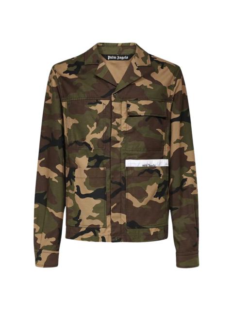 Palm Angels Sartorial Tape Camo Work Jacket "Military" PMEM017E23FAB0015603