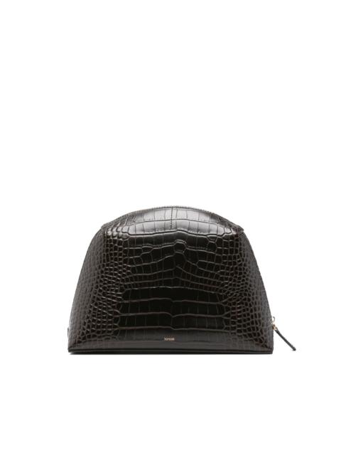 TOTEME medium croco-embossed clutch bag