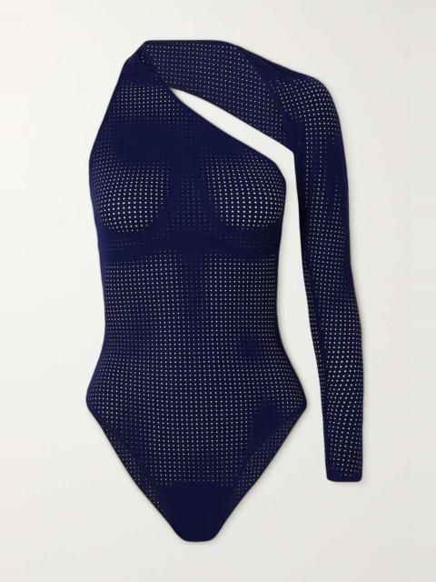 Alaïa One-sleeve cutout swimsuit