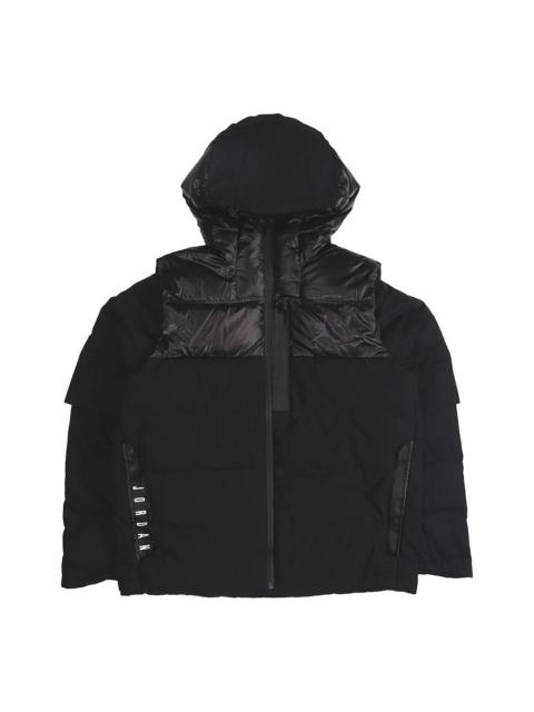 Air Jordan protection against cold Stay Warm hooded Basketball Sports Down Jacket Black 924676-010