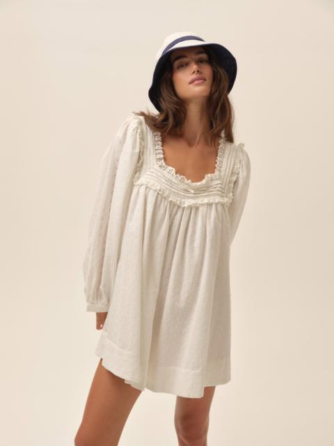 For Love & Lemons Susie Eyelet Babydoll Mini Dress