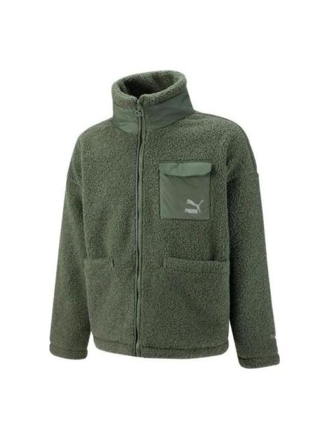 Puma Patch Pocket Sherpa Jacket 'Green' 539570-64