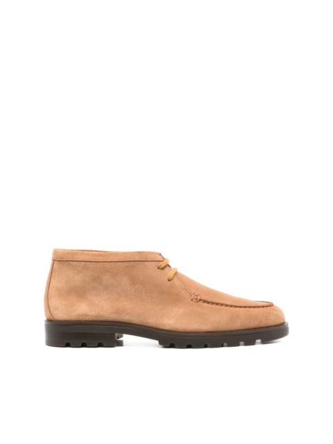 Santoni suede derby shoes