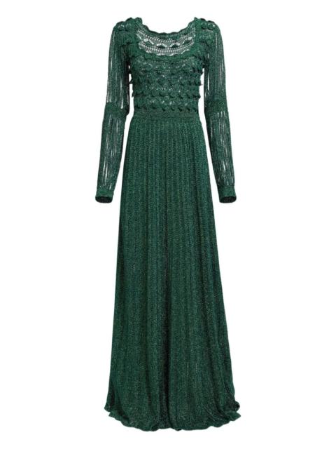 ELIE SAAB crochet fringed maxi dress