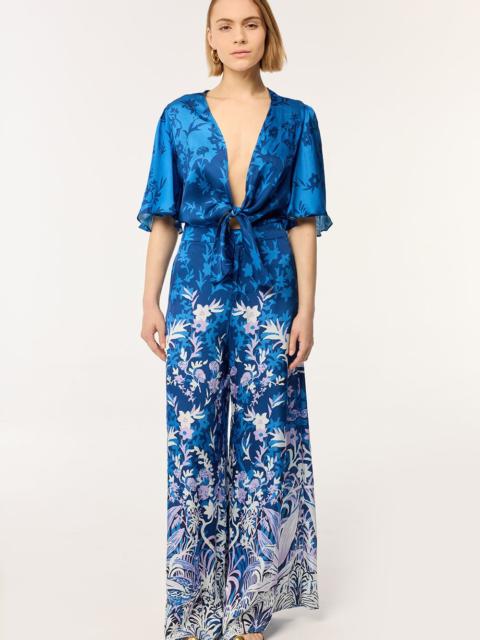 Poupette St Barth Long Jumpsuit Celie - Blue Soho