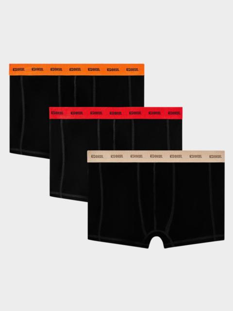 Diesel Men's Damien Logo Waistband 3-Pack Boxer Briefs