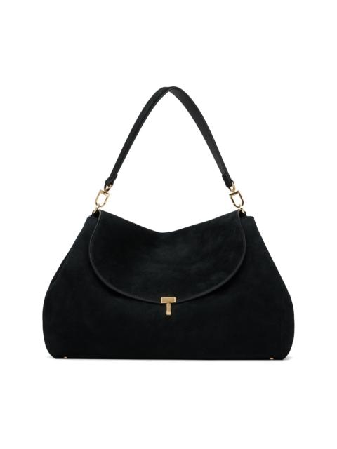TOTEME Black T-Lock Suede Satchel