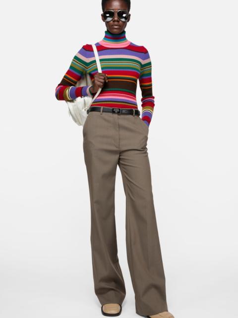 Acne Studios Striped wool turtleneck - Red/purple