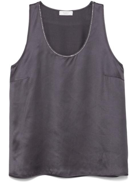 PESERICO bead-detail tank top