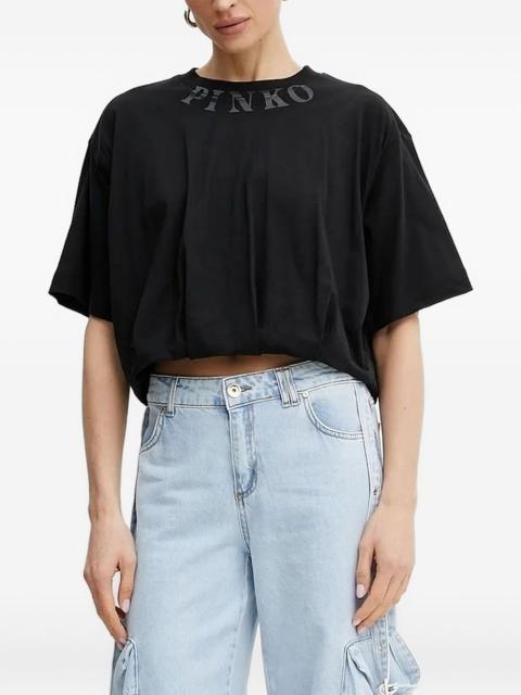 PINKO logo-embroidered top