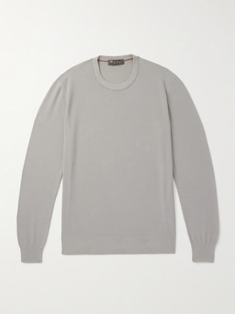 Loro Piana Cotton and Silk-Blend Piqué Sweater