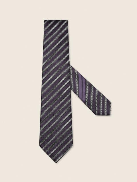 ZEGNA DARK BROWN SILK TIE
