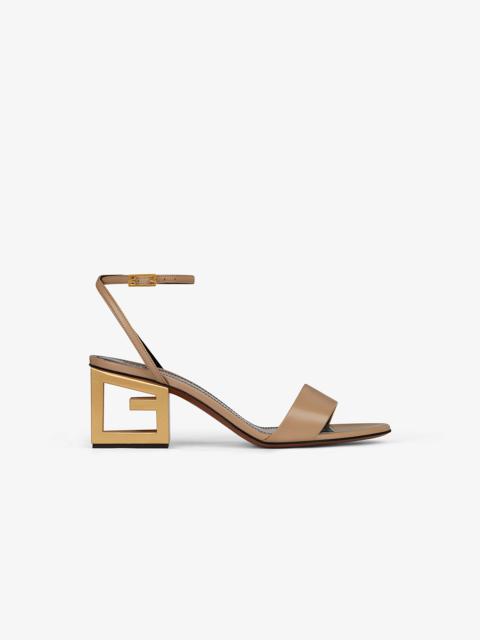 Givenchy Gold G heel sandals in leather