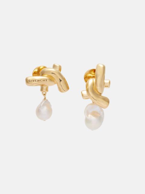 Givenchy Chain Link pearl-embellished earrings