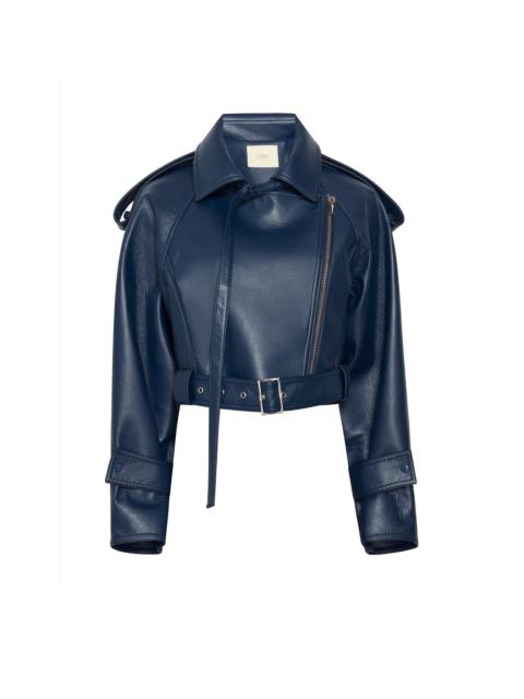 Bonded Faux Leather Moto Jacket