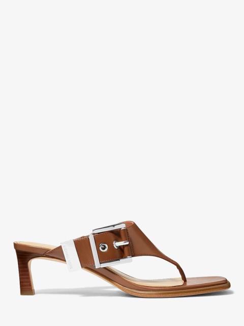 MICHAEL KORS Rowen Leather Thong Sandal