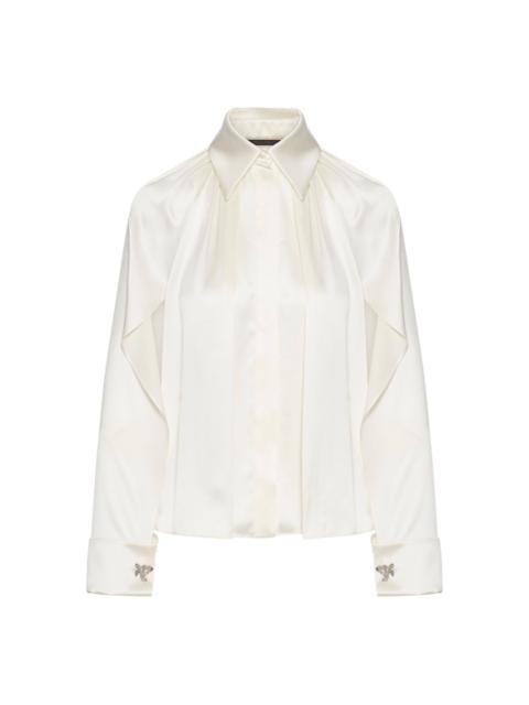 Salice pleated-detail long-sleeve shirt