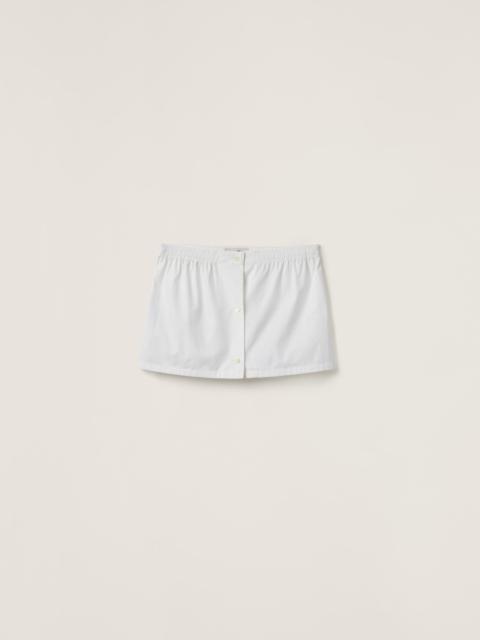 Poplin miniskirt