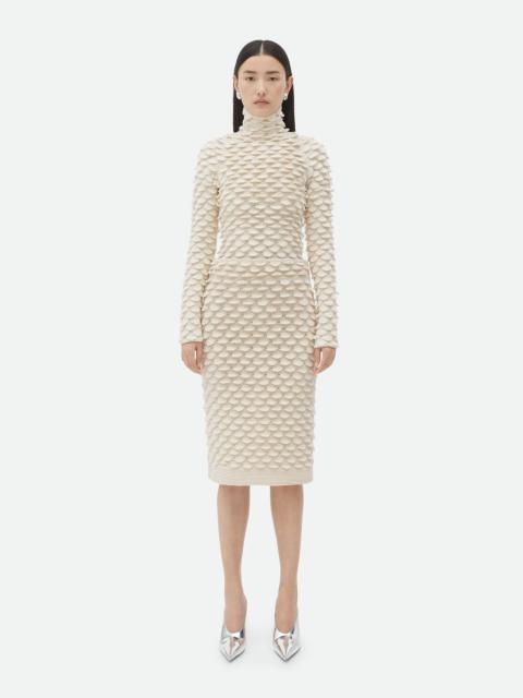 Bottega Veneta Fish Scale Wool Midi Skirt
