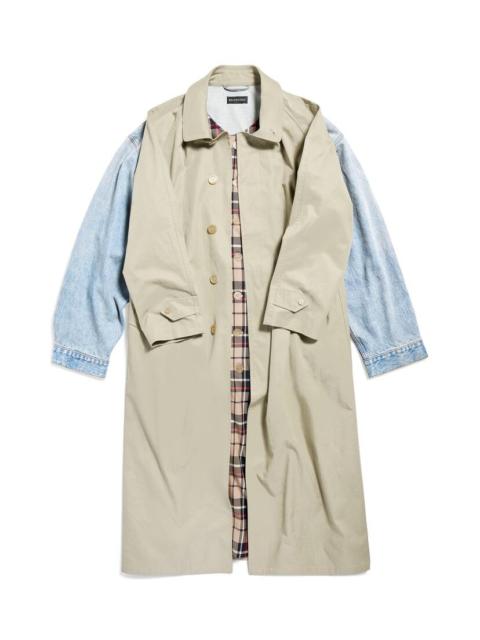 BALENCIAGA Women's Hybrid Carcoat in Beige