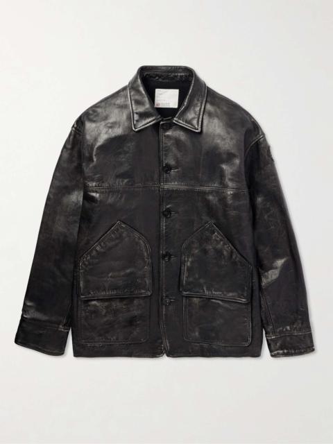 SAINT M×××××× Distressed Leather Jacket