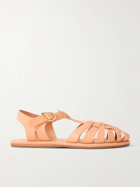 ANCIENT GREEK SANDALS Karina woven leather sandals Beige