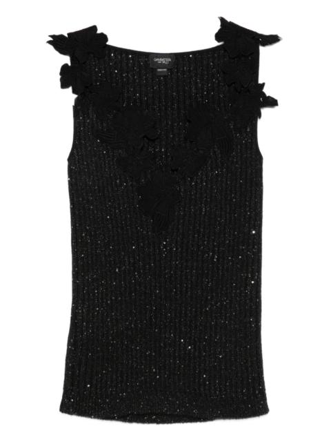 GIAMBATTISTA VALLI floral-motif embellished top