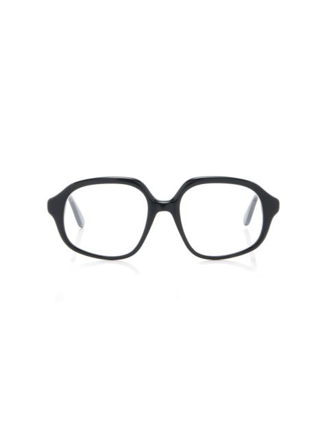 Curvy Oversized Square-Frame Acetate Glasses black