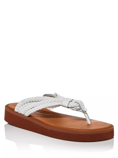 See by Chloé Women's Sansa Braided Strap Platform Thong Sandals