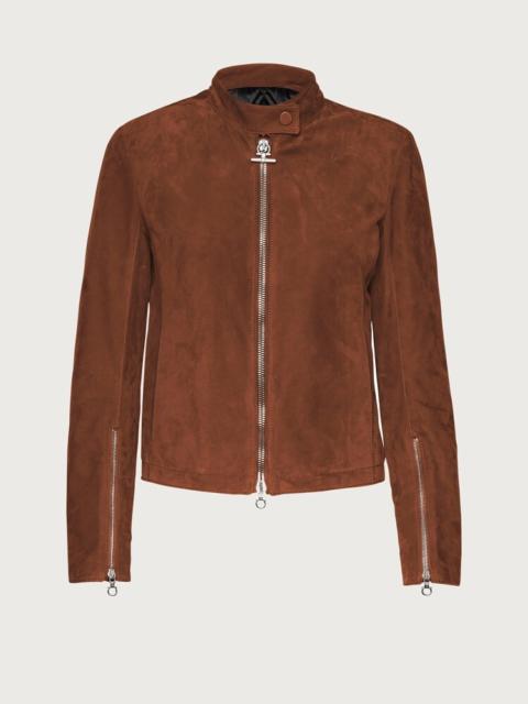 FERRAGAMO SUEDE BIKER JACKET