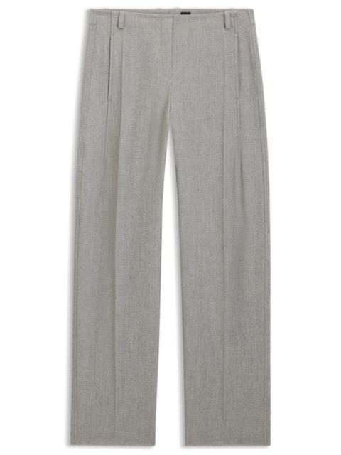 REGULAR-FIT TROUSERS IN SHARKSKIN TWILL