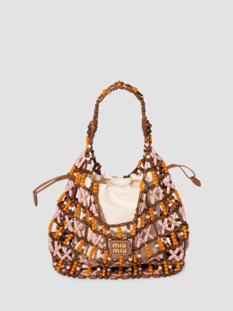 Miu Miu Women's Mesh Hobo Bag - Brown