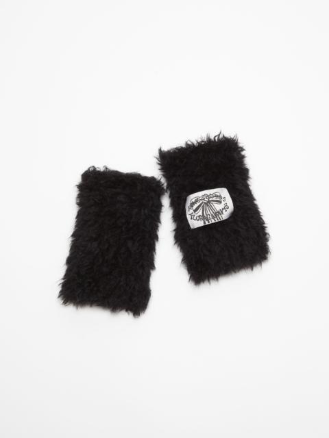 Acne Studios Fluffy mittens - Black