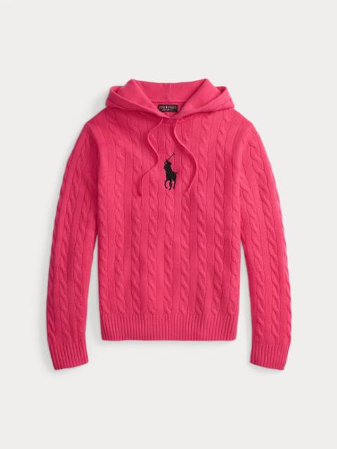 Polo Ralph Lauren Pink Pony Cable-Knit Hoodie