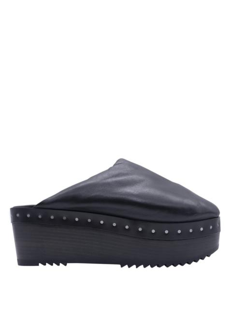 Rick Owens Plain Sabot Shoes in Black