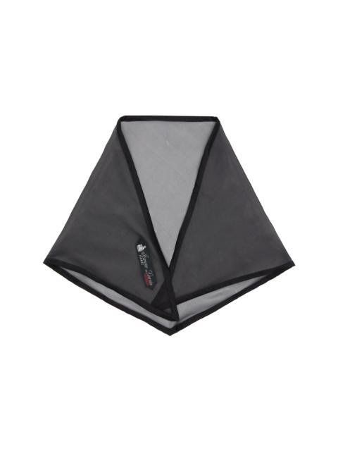 Lanvin Black Silk Organza Triangle Scarf