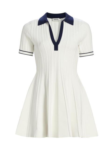 SIMKHAI Women's Page Rib-Knit Polo Minidress - Ivory Multi