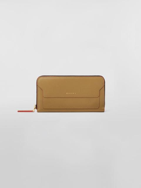 Marni SAFFIANO CALFSKIN ZIP-AROUND WALLET
