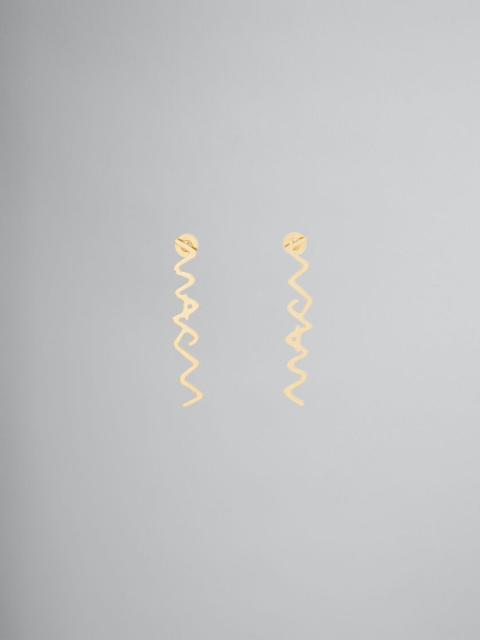 Marni GOLD METAL MARNI SYMBOL DROP EARRINGS