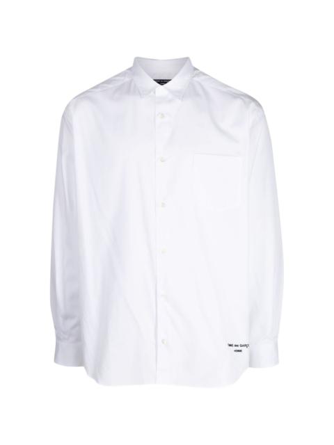 Comme des Garçons Homme logo-embroidered cotton shirt