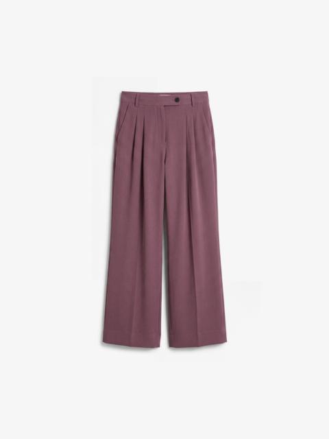 M.M.LaFleur Bia Pleated Trouser - Everyday Crepe with Topstitch