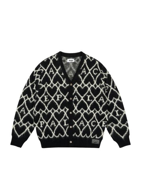 PALACE HAIRY HEART KNIT BLACK
