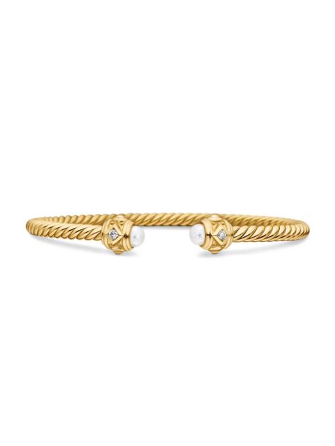 DAVID YURMAN Women's Renaissance Cablespira Bracelet in 18K Yellow Gold - Pearl