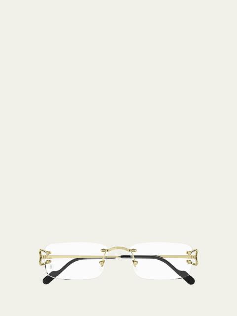 Men's Rimless Metal Optical Glasses