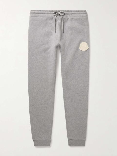Slim-Fit Tapered Logo-Appliquéd Cotton-Jersey Sweatpants