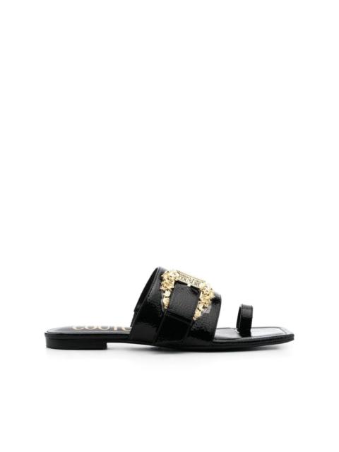 VERSACE JEANS COUTURE 15mm buckle-fastening open-toe mules
